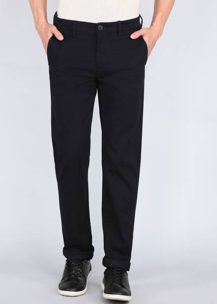 PETER ENGLAND Regular Fit Men Blue Trousers