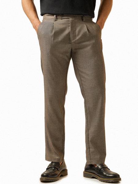 THE BEAR HOUSE Regular Fit Men Brown Trousers