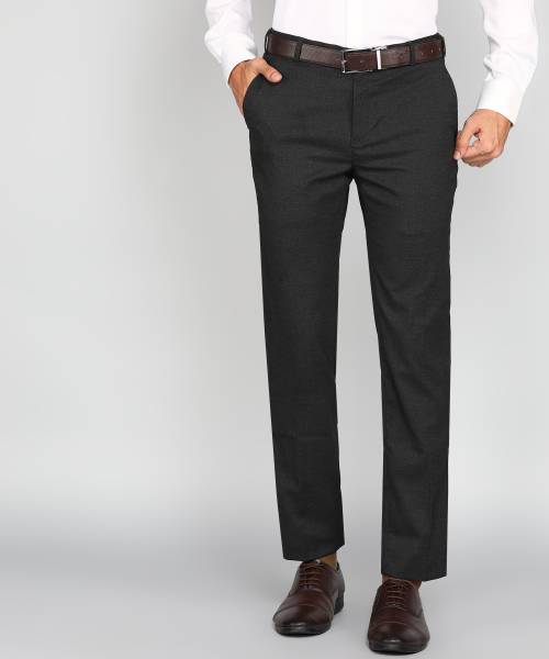 Raymond Slim Fit Men Grey Trousers