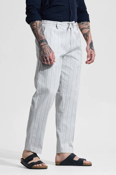 Snitch Regular Fit Men Grey Trousers