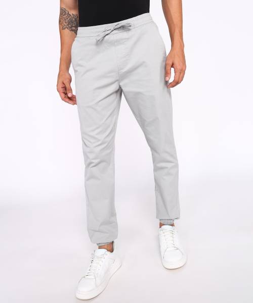 FLYING MACHINE Regular Fit Men Grey Trousers