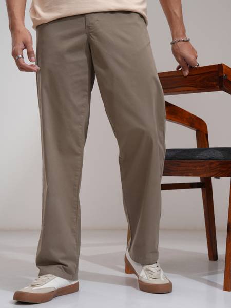 HIGHLANDER Straight Fit Men Beige Trousers