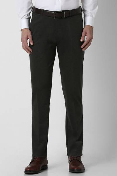 PETER ENGLAND Slim Fit Men Black Trousers