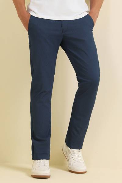 Allen Solly Slim Fit Men Dark Blue Trousers