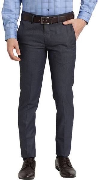 TURTLE Skinny Fit Men Grey Trousers