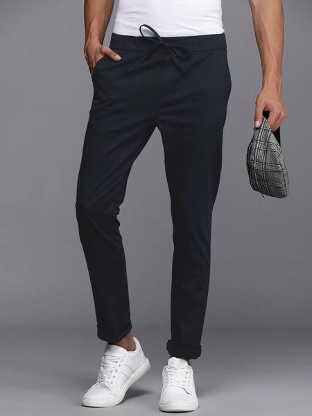 WROGN Slim Fit Men Blue Trousers
