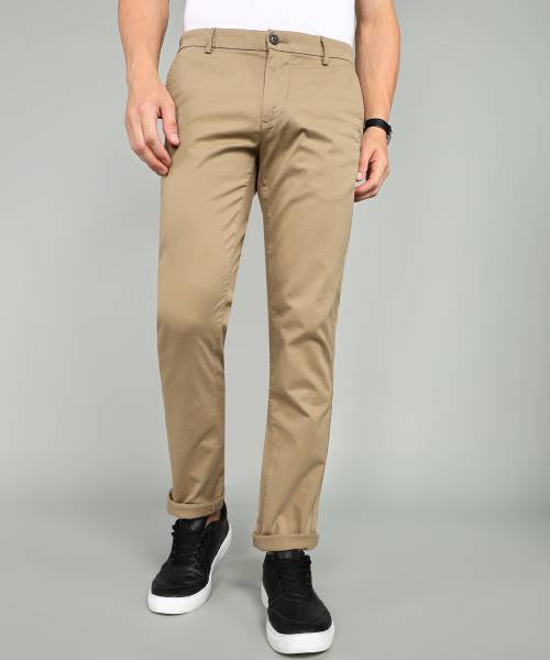 Arrow Sport Slim Fit Men Beige Trousers