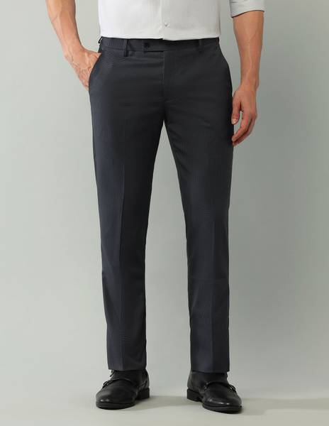 ARROW Regular Fit Men Grey Trousers