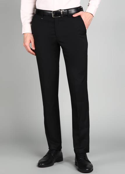 VAN HEUSEN Slim Fit Men Purple Trousers