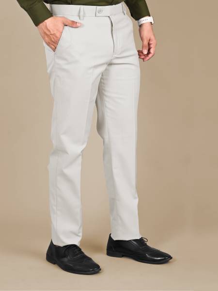 MANCREW Regular Fit Men Beige Trousers