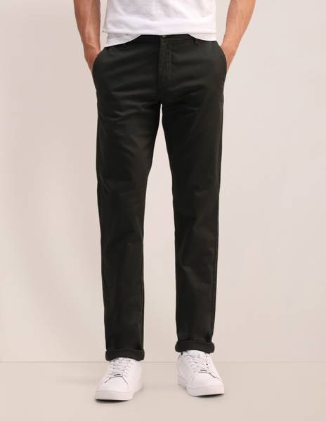 U.S. POLO ASSN. Slim Fit Men Grey Trousers