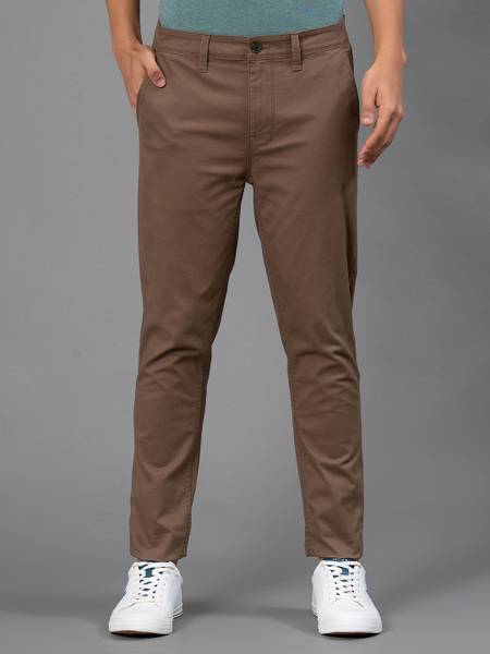RED TAPE Skinny Fit Men Brown Trousers