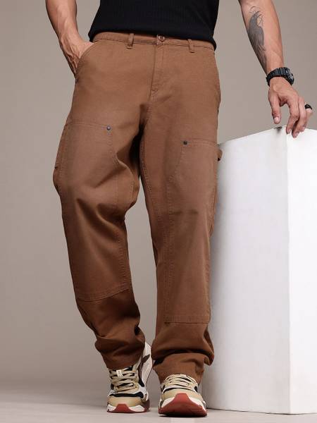 Roadster Regular Fit Men Brown Trousers