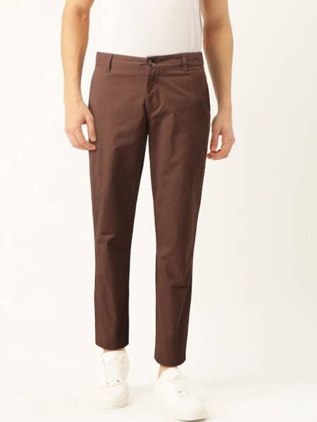 United Colors of Benetton Slim Fit Men Brown Trousers