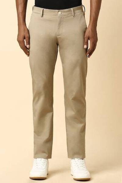 Allen Solly Regular Fit Men Beige Trousers