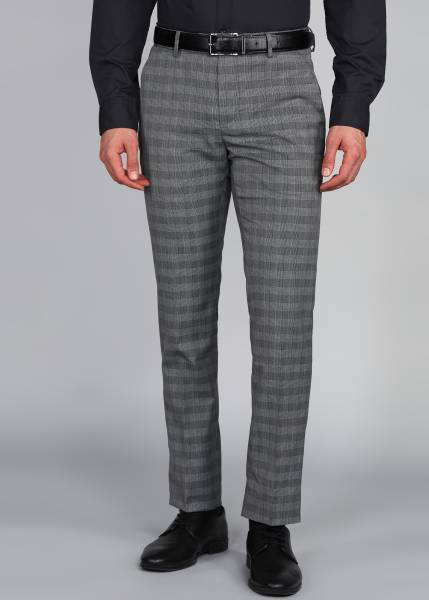 PETER ENGLAND Slim Fit Men Grey Trousers