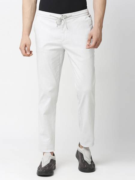 THOMAS SCOTT Slim Fit Men Grey Trousers