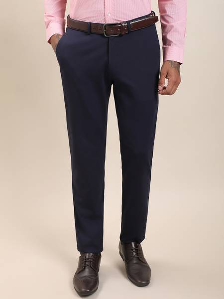 TURTLE Slim Fit Men Blue Trousers