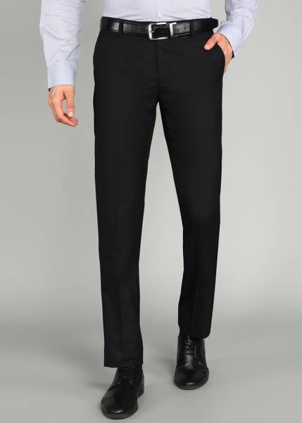 ARROW Tapered Men Black Trousers