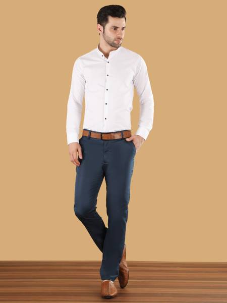 pesado Slim Fit Men Blue Trousers