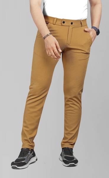 COMBRAIDED Straight Fit Men Khaki Trousers