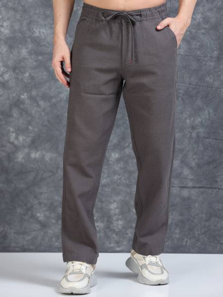 Roadster Relaxed Men Grey Trousers