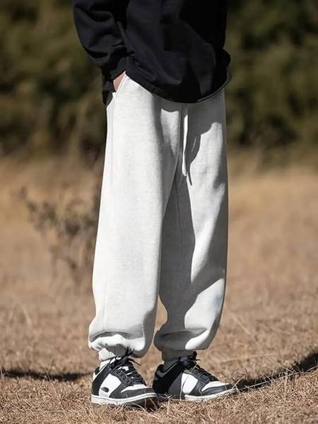 Stockton Solid Men Grey Track Pants