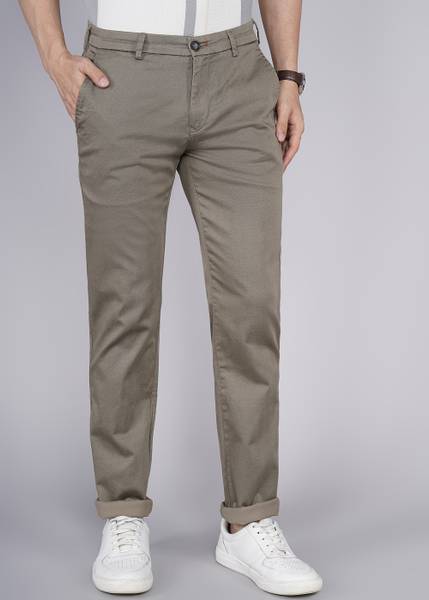 KILLER Slim Fit Men Dark Green Trousers