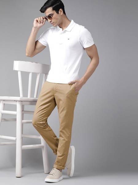 FUBAR Slim Fit Men Beige Trousers