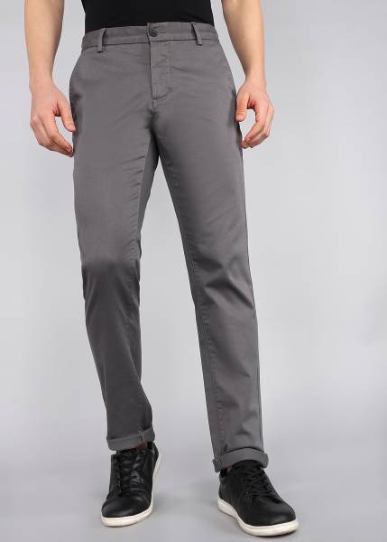 Arrow Sport Slim Fit Men Grey Trousers