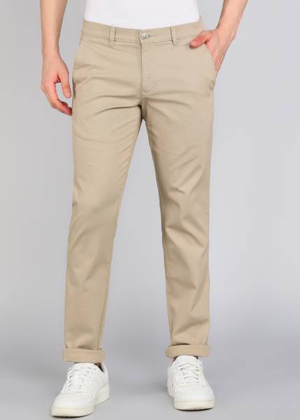 PARX Tapered Men Green Trousers