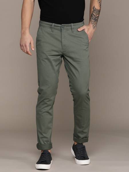 NAUTICA Slim Fit Men Black Trousers