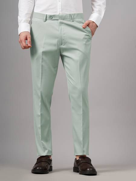 MANCREW Regular Fit Men Light Green Trousers