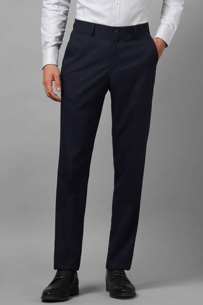 LOUIS PHILIPPE Slim Fit Men Dark Blue Trousers