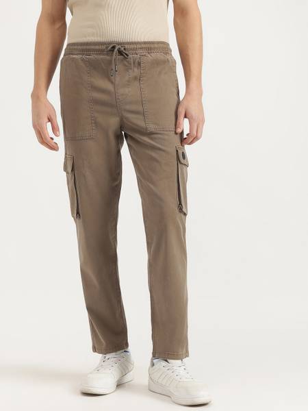 United Colors of Benetton Relaxed Men Brown Trousers