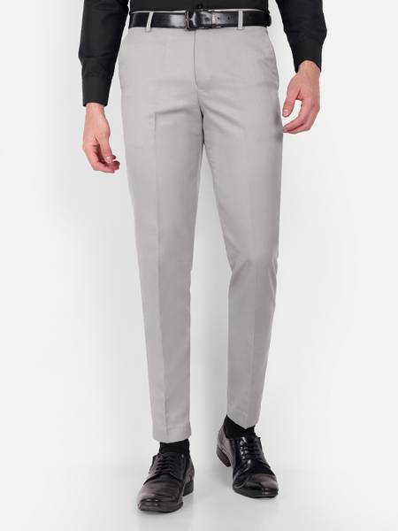AWOL By Miura Lifestyle Slim Fit Men Grey Trousers