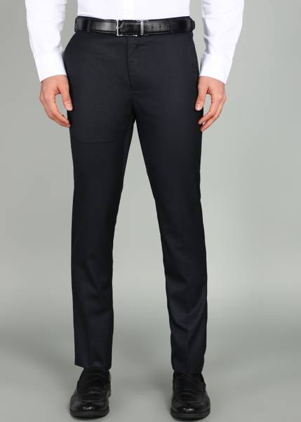 Raymond Slim Fit Men Dark Blue Trousers
