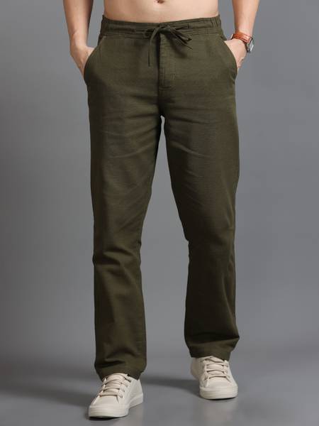 CAZZBA Relaxed Men Dark Green Trousers