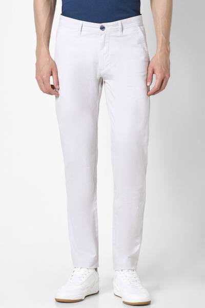 PETER ENGLAND Slim Fit Men White Trousers