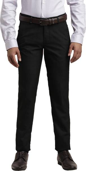 TURTLE Skinny Fit Men Black Trousers