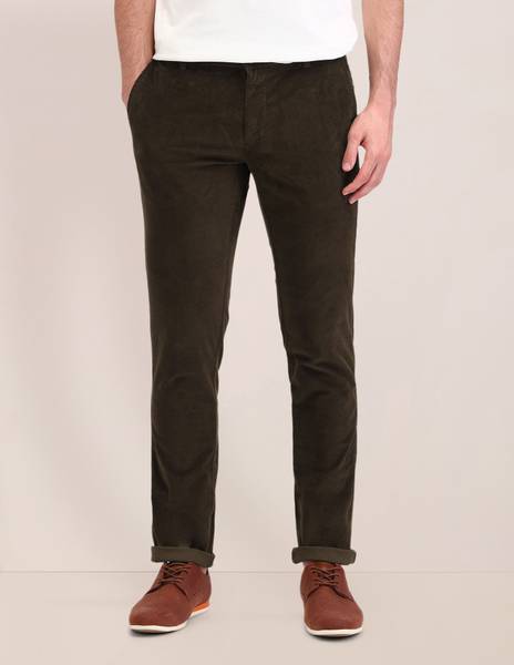 U.S. POLO ASSN. Slim Fit Men Brown Trousers