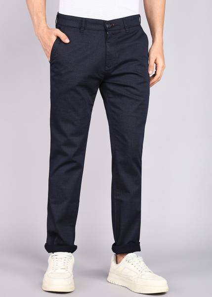 KILLER Slim Fit Men Dark Blue Trousers