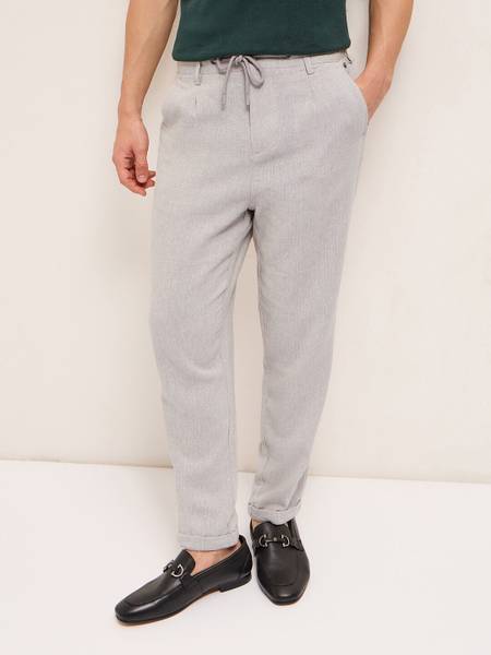 THE BEAR HOUSE Relaxed Men Grey Trousers