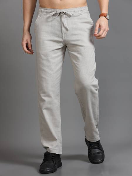 CHEEBA Relaxed Men Silver Trousers