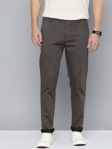 FLYING MACHINE Slim Fit Men Grey Trousers