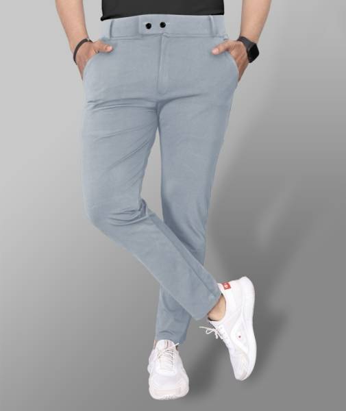 Firstlook Relaxed Men Grey Trousers