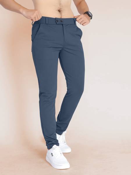 METRONAUT Slim Fit Men Grey Trousers