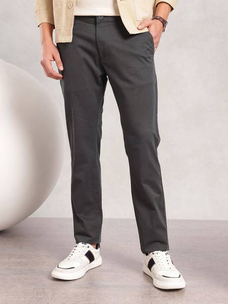 NAUTICA Regular Fit Men Black Trousers