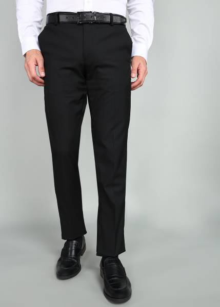 ARROW Tapered Men Black Trousers