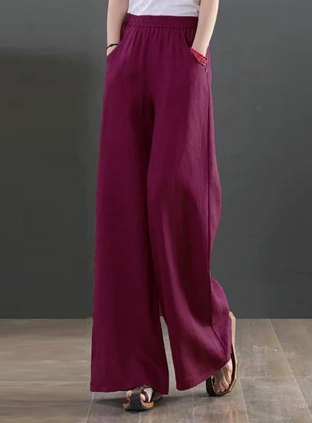 KOTTY Loose Fit Women Purple Trousers